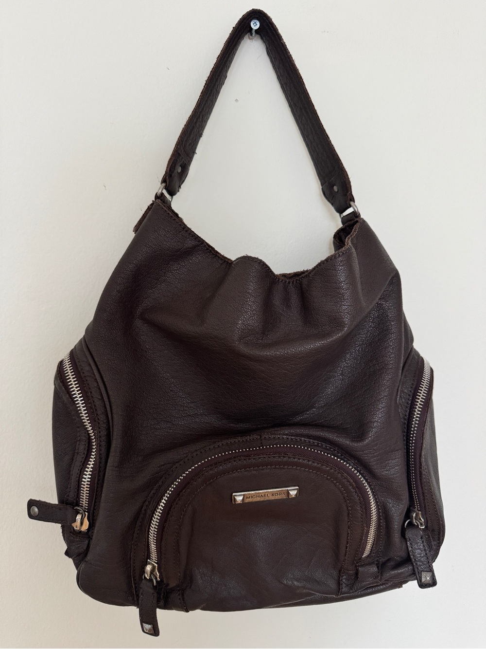Michael Kors Dark Brown Leather Shoulder Bag
